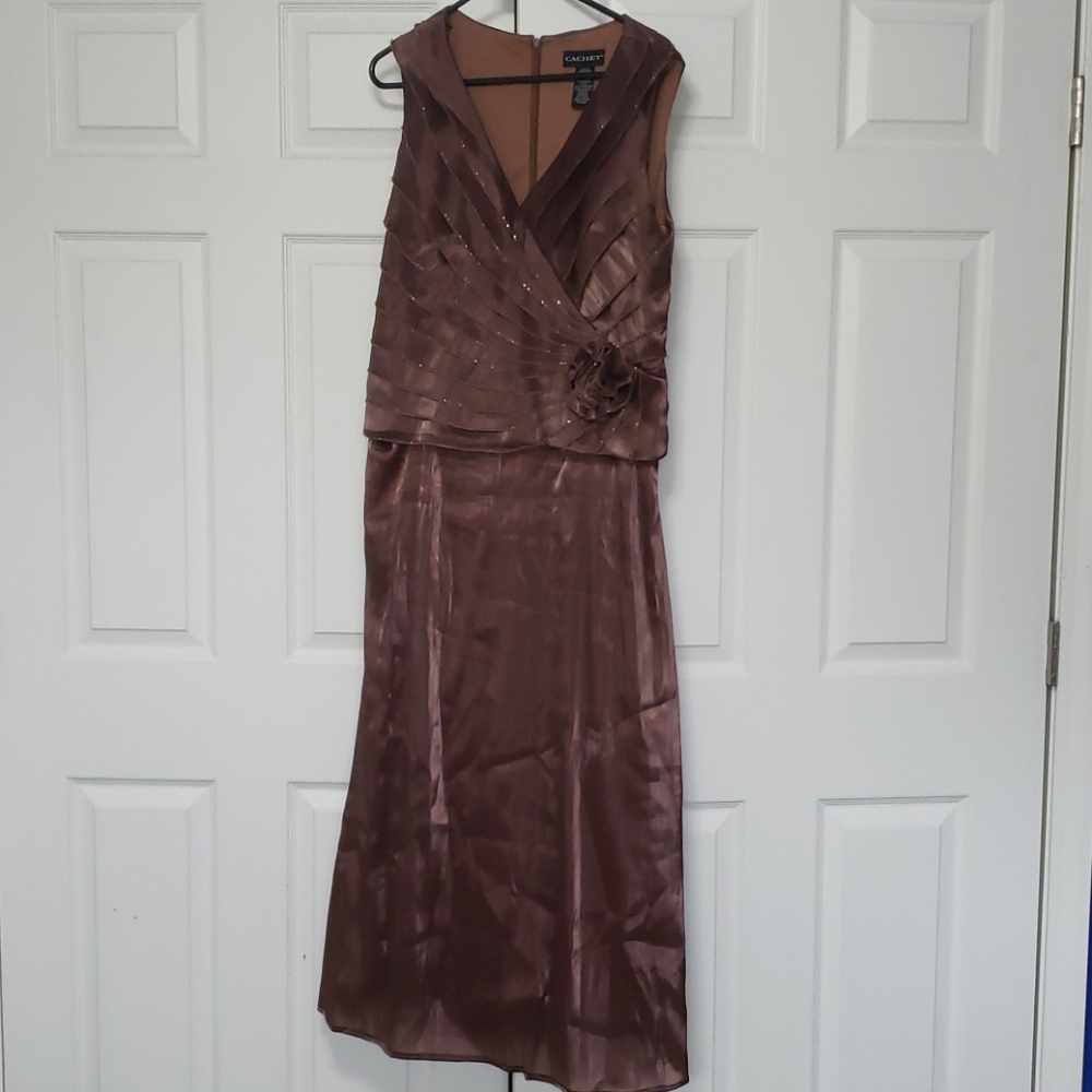 Cachet brown sequined dress